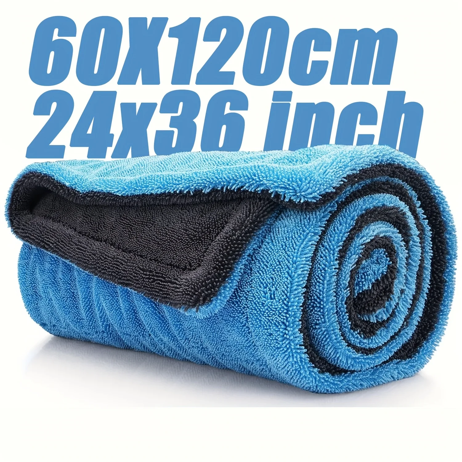 1400GSM SUV-vrachtwagendrooghanddoek op ware grootte, dubbelzijdig microvezel, gedraaide garentechnologie, hoog absorptievermogen en krasbestendig