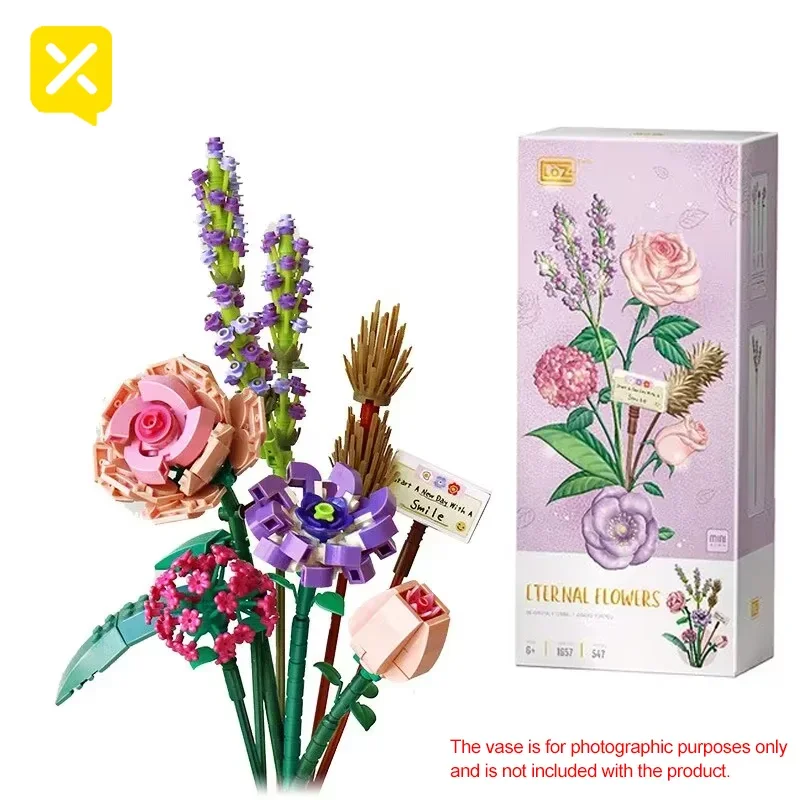 

Мини-красочный цветочный горшок, растения, набор строительных блоков, детские головоломки, кирпичи, развивающие игрушки, идеальный подарок для девочек, домашний декор, орнамент