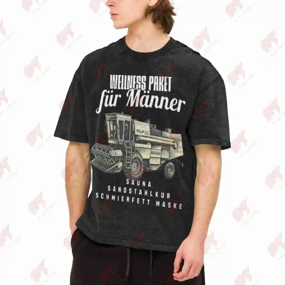 Progress E514 Tractor Fan 2026 Vintage Washed Tee Pure Cotton T-Shirt