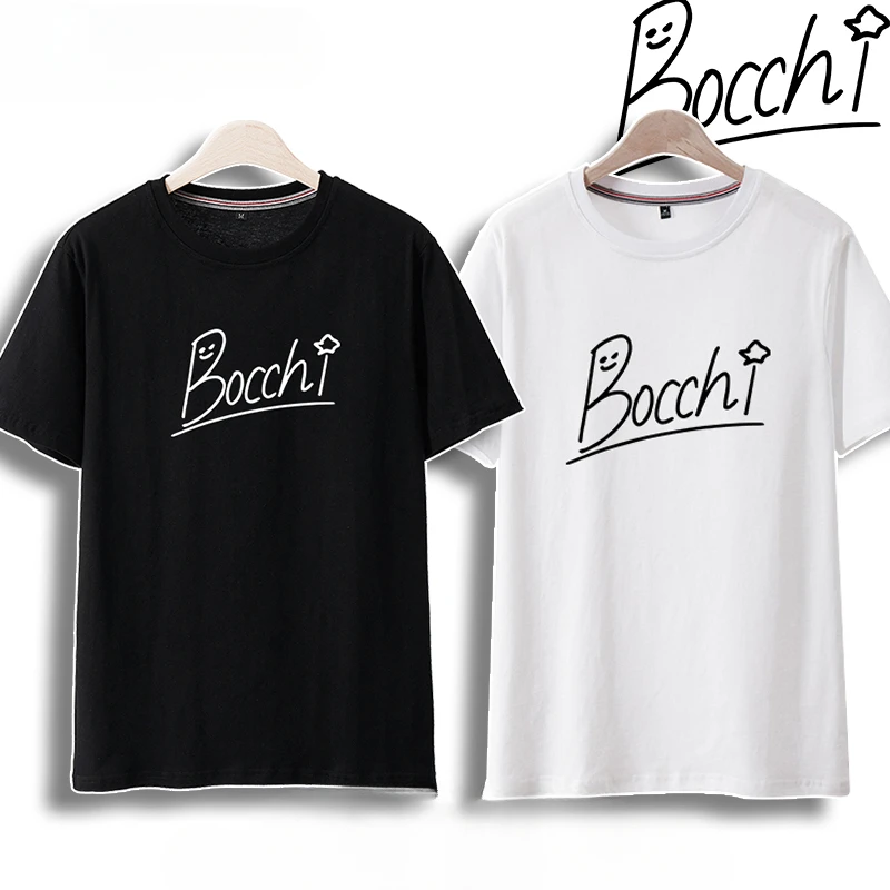 Anime Bocchi The Rock Oversized T Shirt Women Men 100% Cotton Summer O-neck Short Sleeve Funny Tshirt Gotoh Hitori Graphic Tees