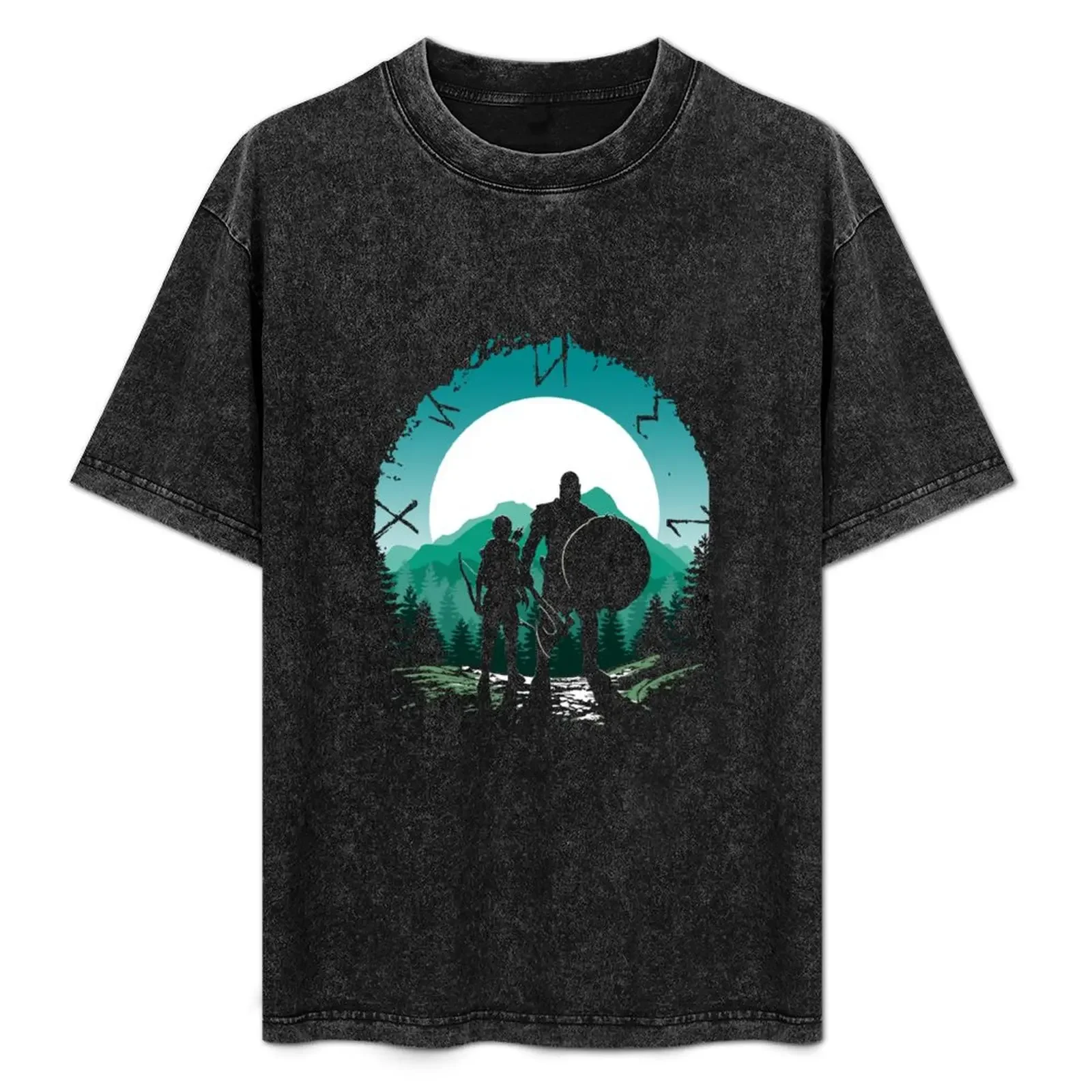 

Kratos and son T-Shirt tshirts personalised cute tops korean fashion mens cotton t shirts