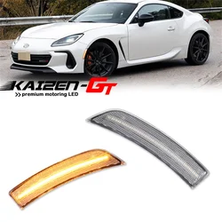 Car Full LED Front Bumper Side Marker Turn Signal Lights Parking Lights For Toyota GR86 ZN8 For Subaru BRZ ZD8 2022 2023 2024