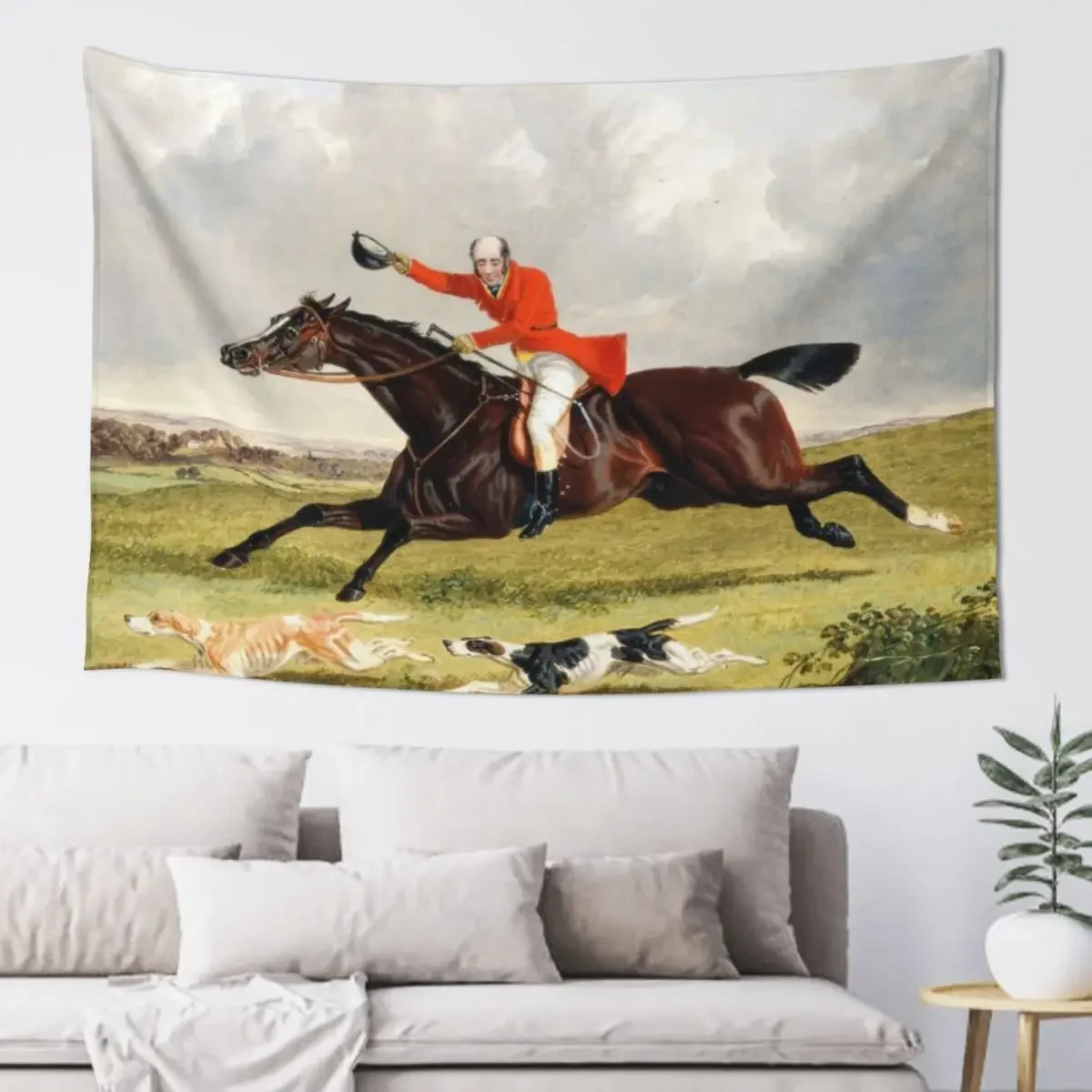 John Frederick Herring, 1820-1907 Royaume-Uni horse painting, Horse Racing, Hunting Dogs Tapestry Tapete For The Wall Tapestry