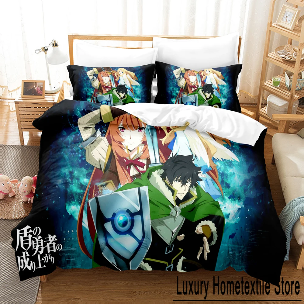 Fashion 3D The Rising Of The Shield Hero Bedding Sets Duvet Cover Set With Pillowcase Twin Full Queen King Bedclothes Bed Linen