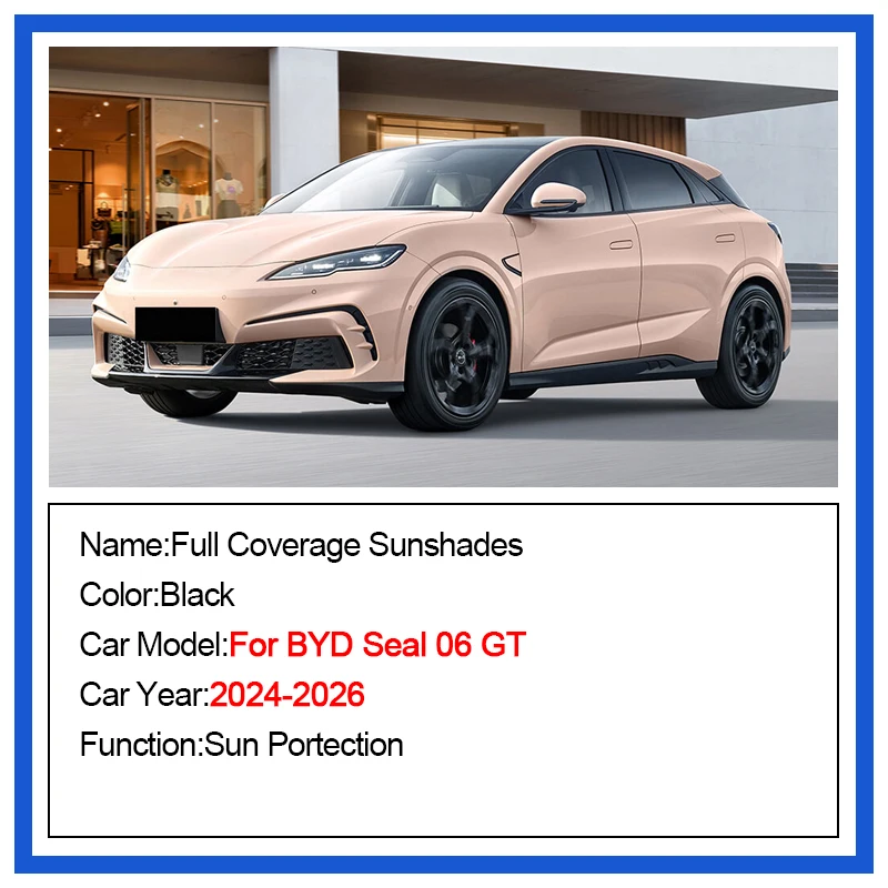 Accessorie For BYD Seal 06 GT 2024 2025 2026 Car Mesh Sunshade Visor Auto UV Protection Heat Insulation Windshield Curtain Parts