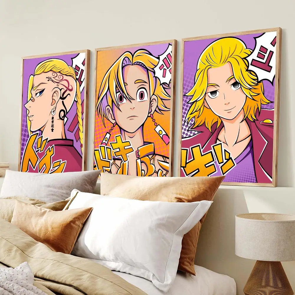 Anmie T-Tokyo R-Revengers Poster PP Wall Art Prints Poster for Dorm Room Apartment Home Office Room Decor Gift Waterproof