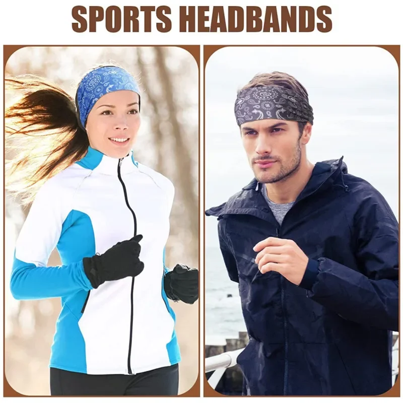 1pc Sports Sweatband Headband Men Women Quick Dry Breathable Outdoor Sports Headbands Yoga Hair Band Gym Running Tennis Headwrap