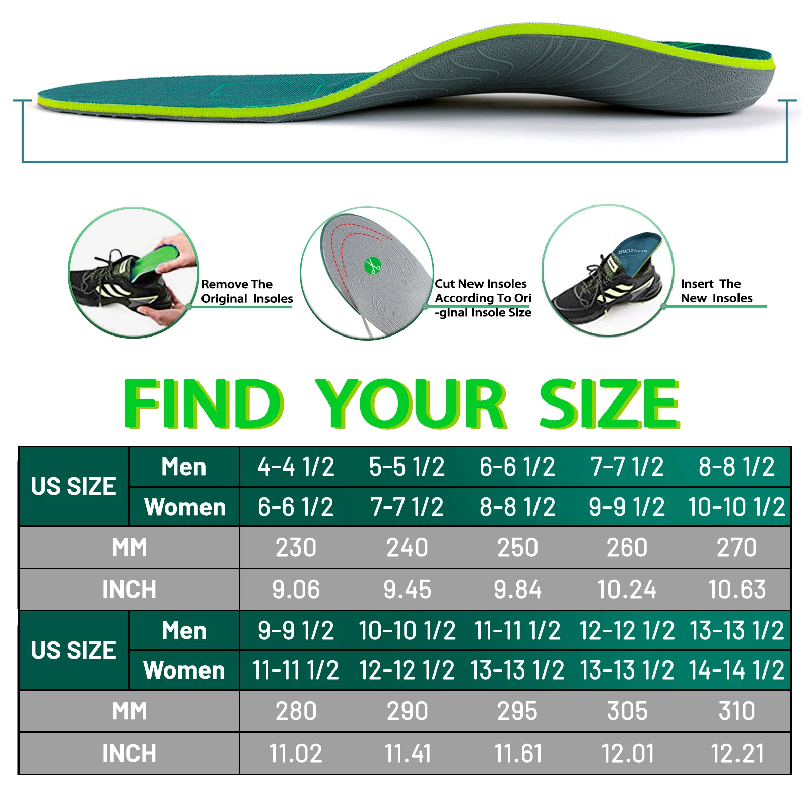 Flat Feet Template Arch Support Orthopedic Insoles,Men Women Plantar Fasciitis Heel Pain Orthotics Insoles Sneakers Shoe Inserts