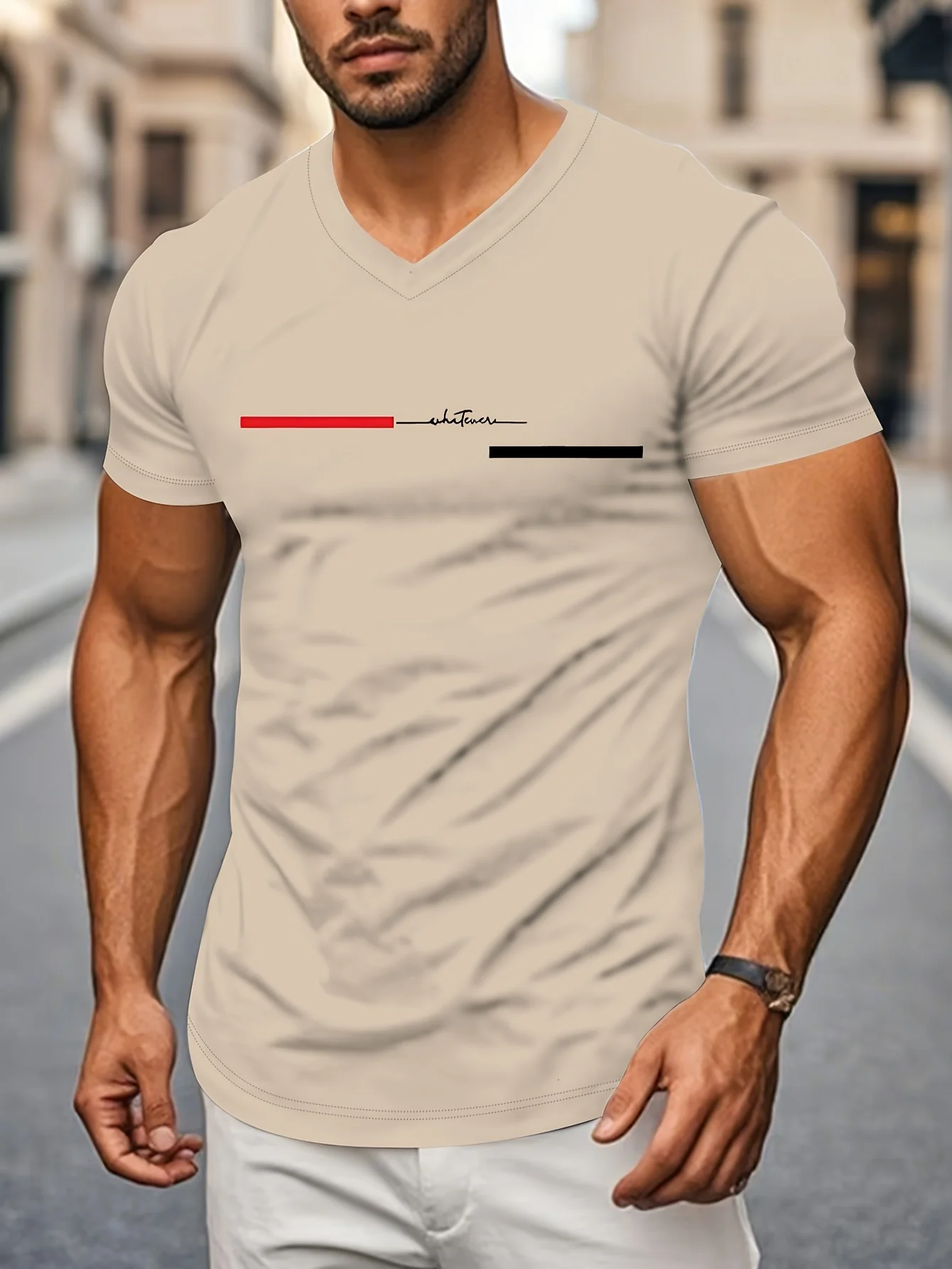 

The 2025 summer new men's T-shirt features street casual fashion sportiness and breathability with 3D printing