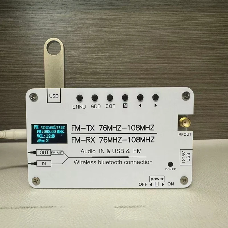 B03B-Multi Functional FM Transmitter Bluetooth USB FM Transmitter FM Radio 76MHZ-108Mhz Receiving And Transmitting AUX Audio