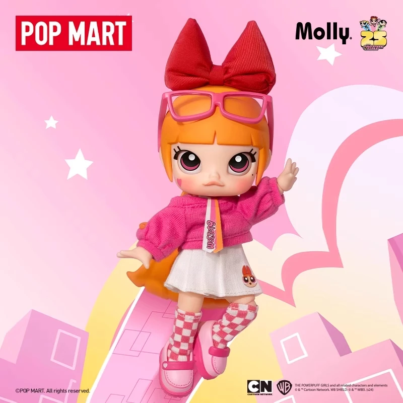 Echte Pop Mart Molly Powerpuff Girls Serie Bjd Blind Box Actionfigur Puppe Handgemacht Mystery Box Überraschungsgeschenk Weihnachtsgeschenke