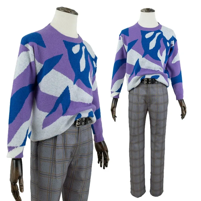 

HOLOUN Blue Lock Anime Reo Mikage Cosplay Costume Wig Casual Daily Wearing Sweater Pants Outfit Rose Net Sythetic Fiber Gift