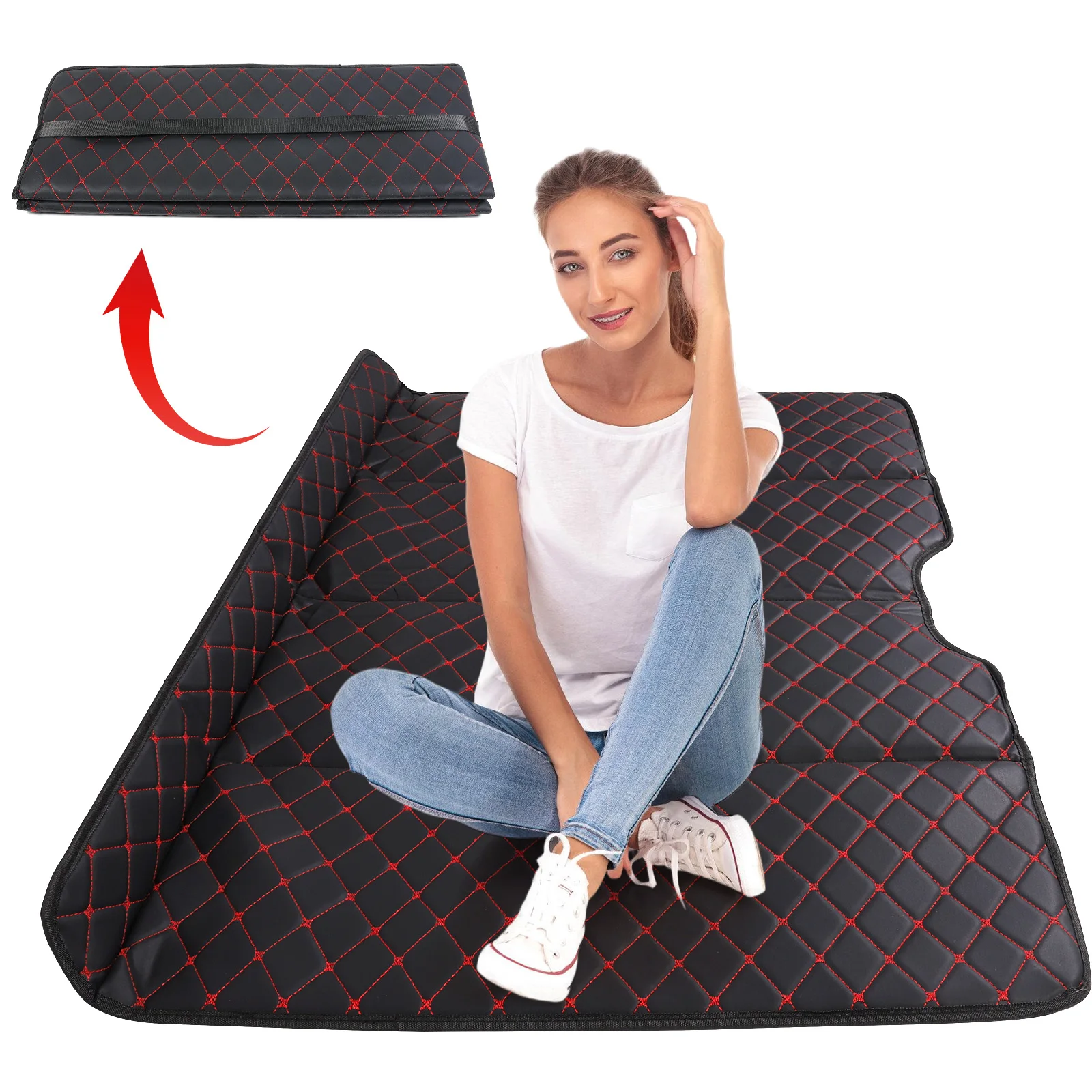 

Car Mattress Non-Inflatable Portable Back Seat Travel Mattress Universal Back Seat Folding Bed Mattress Car Accessories