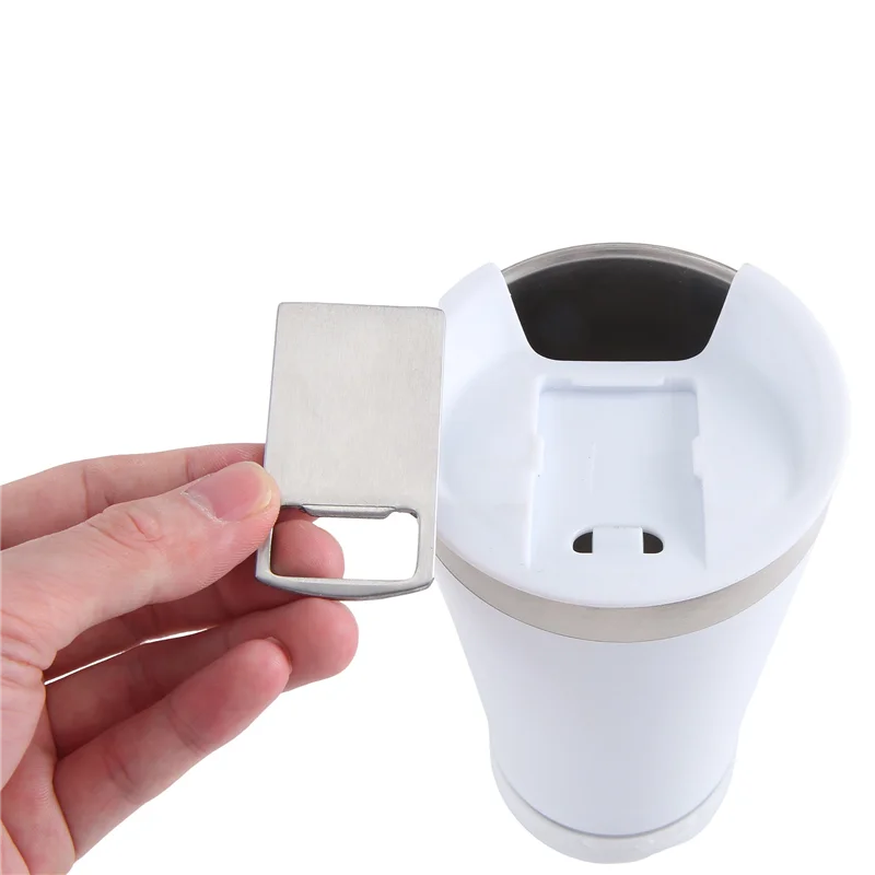

IALJ-2X USB 16Oz Thermal Bluetooth Tumbler Reusable Stainless Steel Double Wall Tumbler 473ML Insulated Beer Mug With Opener
