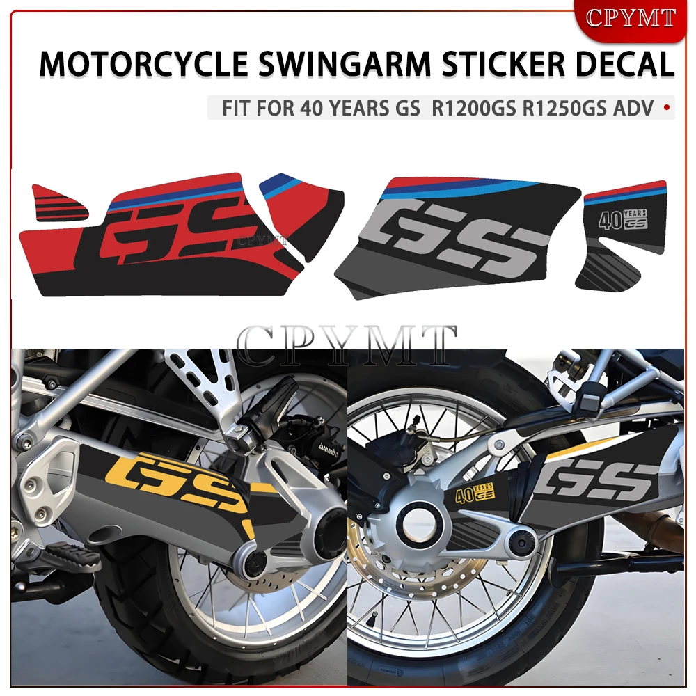 

Motorcycle Swing arm Sticker Fit for R1200GS/Adv 13-18 R1250GS/Adv 19-24 Swingarm Decal kit for R1200GS ADV 2004-2013 40Years Gs