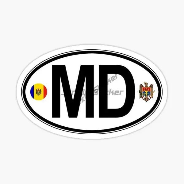 Moldova MD Map Flag National Emblem Creative Sticker for Covered Scratch Decorate Car Camper Window Truck Room Decal Accessories