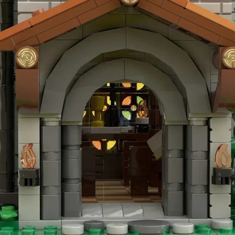 Moc Bausteine Militär Festung Modell Lion Knights' Church Technologie Modulare Blöcke Geschenk Weihnachten Spielzeug DIY Sets Montage