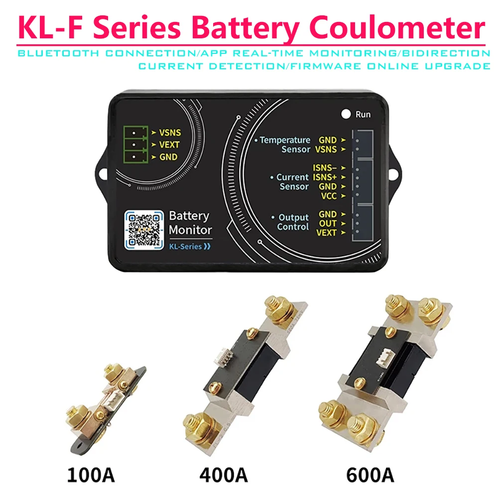 KL-F Series DC 0-120V Bluetooth Battery Tester Coulometer Voltage Current VA Meter Real-time Capacity Monitor Mobile APP Control