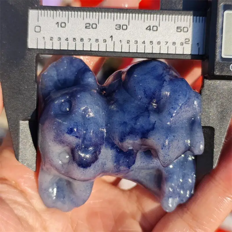Natural Blue Aventurine Koala Carving Energy Gem Reiki Healing Home Decoration Holiday Gift Collection 1pcs
