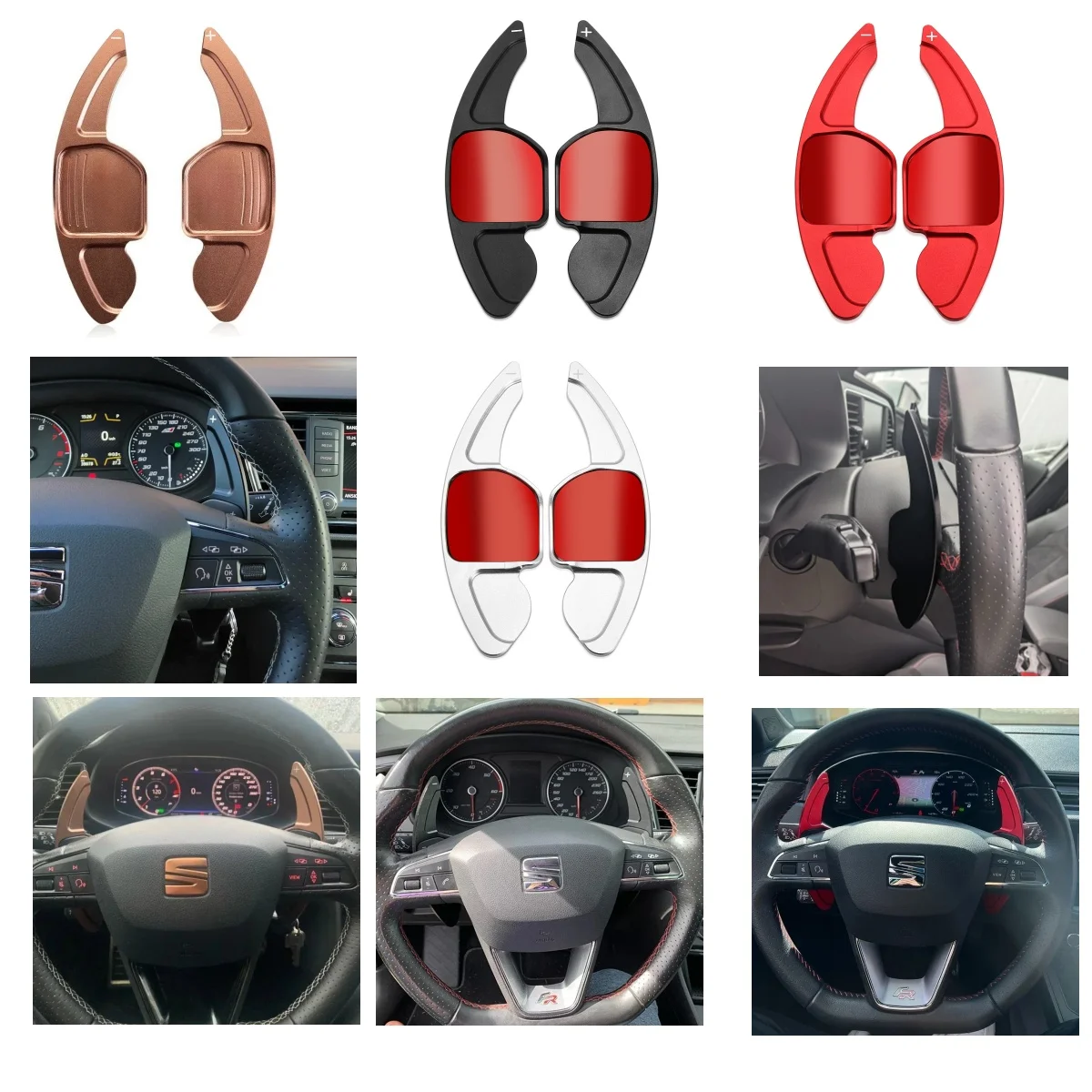 

Лопатка переключения передач для Seat Leon ST 5F FR Cupra Ateca Ibiza 6P Arona Tarraco Alhambra, удлинитель рулевого колеса автомобиля, наклейка переключения передач DSG