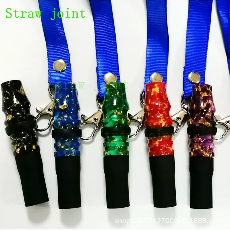 1PC Random Color Starry Resin Arabian Water Holder Straw Joint