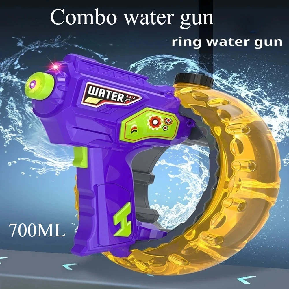

700ML Electric Water Gun Automatic Guns Pistol Continuous Shooting Watergun Large Capacity Pool Games Outdoor Party Toys Gift