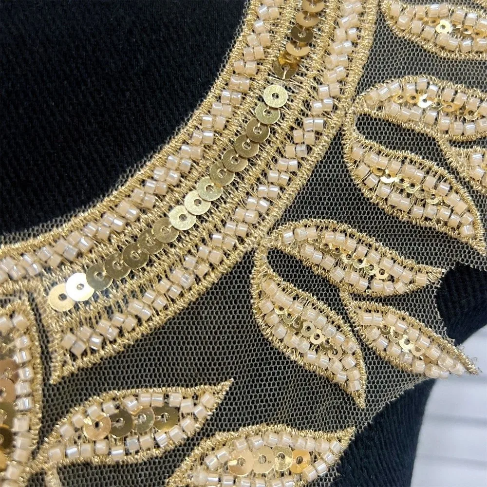 Apparel Accessories Luxury Beads Applique Fashion Elegant Applique Patches Delicate Handmade Clothing Applique Wedding Dress