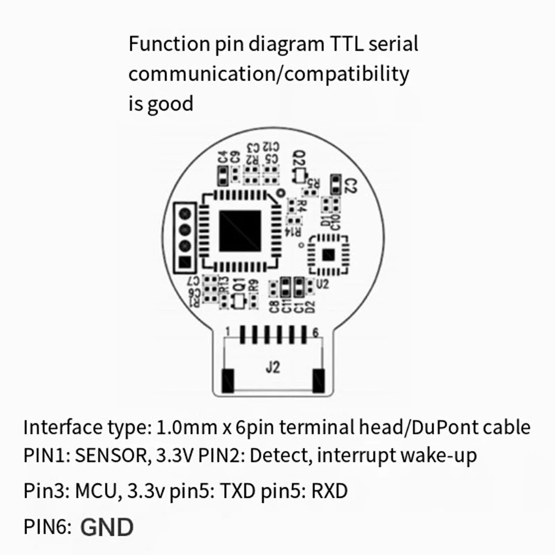 New ZW0919 Semiconductor Fingerprint Identification Module ZW0919 Capacitive Touch Fingerprint Door Lock Capture Sensor