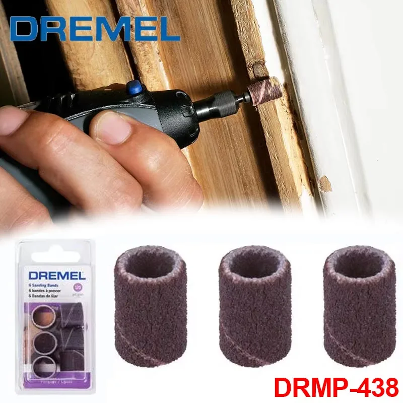 

Dremel 438 Rotary Tools Polishing Shaping and Smoothing Wood Sanding Band Mandrel Sanding Drum Bands Accessories 6.4Mm Grit 120