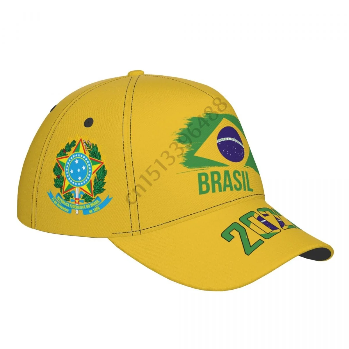 More Design 2022 Brazil Country Flag Soccer Hats Sun Baseball Cap Breathable Adjustable Men Women Outdoor Fishing Hat