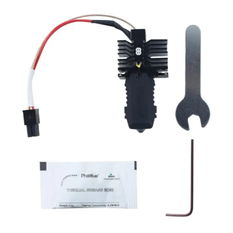 

FYSETC Replacement Assemble Hotend for Qidi Plus4: Nozzle 0.6 Upgraded Endcoat with Coated Full-Metal Heatbreak Heater Block Co
