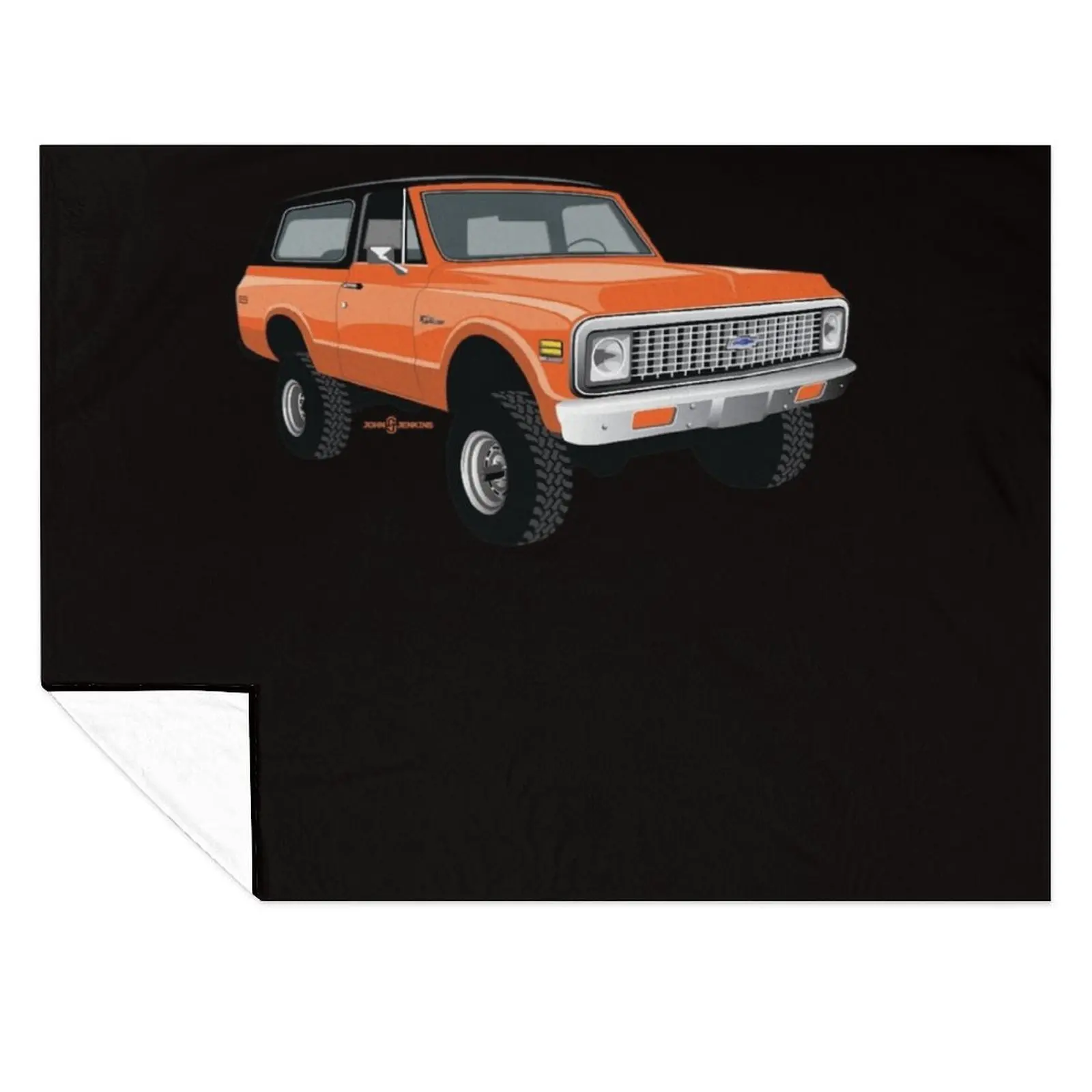 

1971 K5 Blazer Orange Throw Blanket Softest Heavy halloween Blankets
