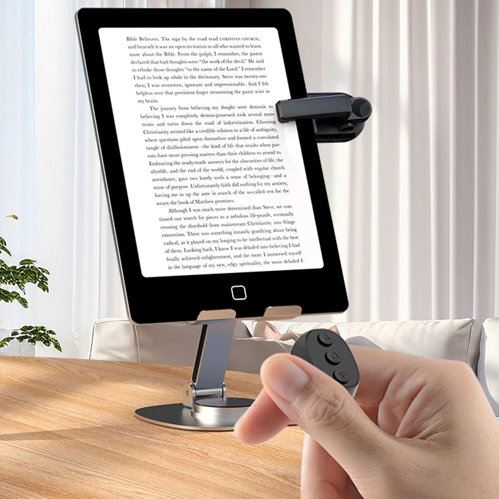 Wireless Remote Tablets Page Type-C Rechargeable Multifunction Page Turner Clicker Lightweight for E-book Clicker Accessory