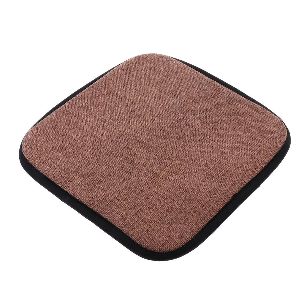 Non Slip Memory Foam Cotton Brown Office Kitchen Chair Cushion Dining Chair Pads Durable, Long Lasting