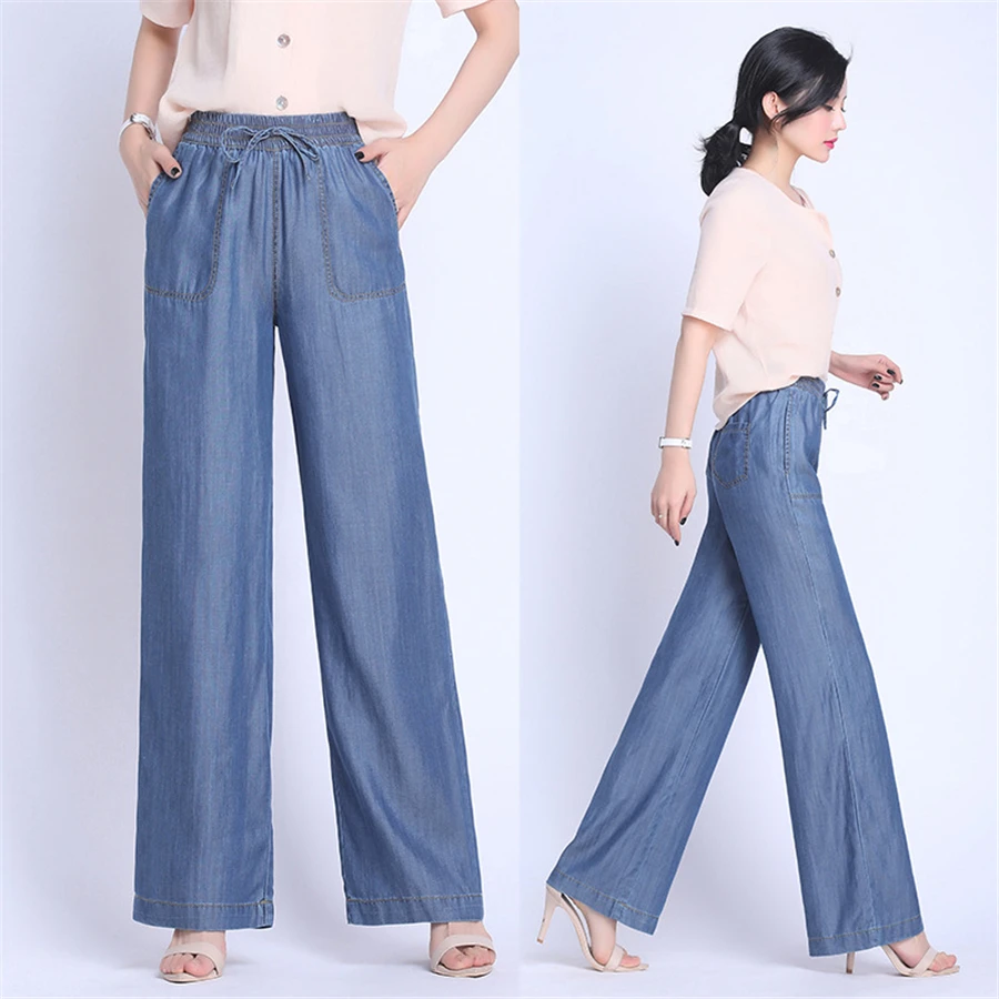 Dünne Spitze Up Klassische Gerade Bein Jeans Casual Baggy Hosen Frauen Denim Hose Blau Vaqueros Capris Koreanische Mode Pantalones