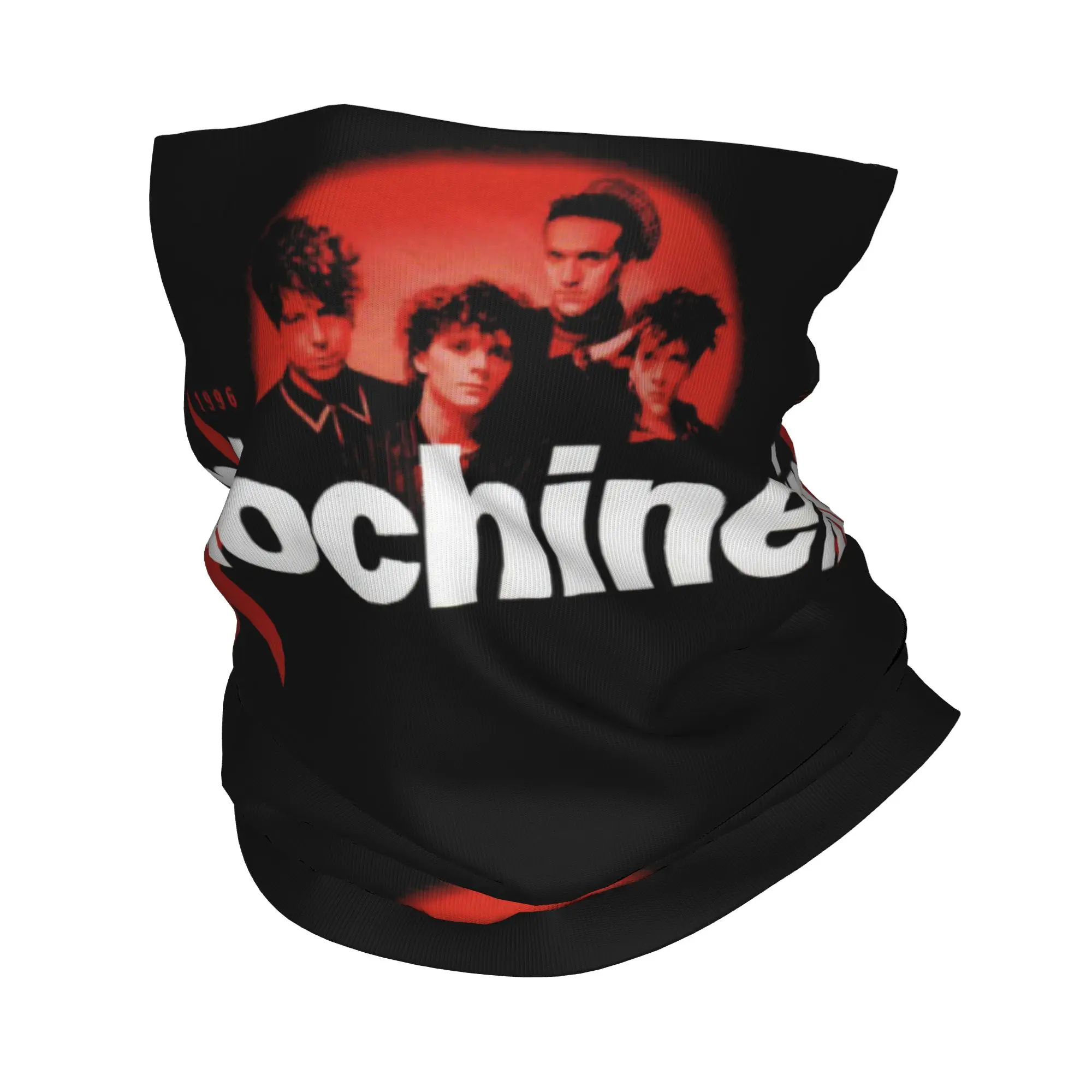 Indochine French Rock Band Neck Gaiter Men Women Windproof Winter  Bandana Scarf for Hiking