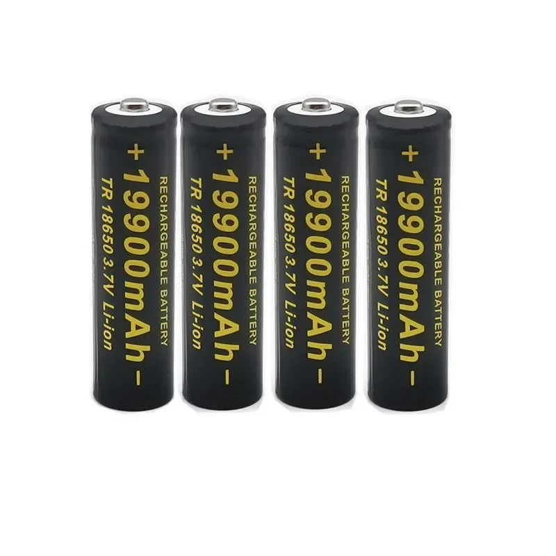 100% New 18650 Lithium Batteries Flashlight 18650 Rechargeable-Battery 3.7V 19900 Mah for Flashlight +201 charger