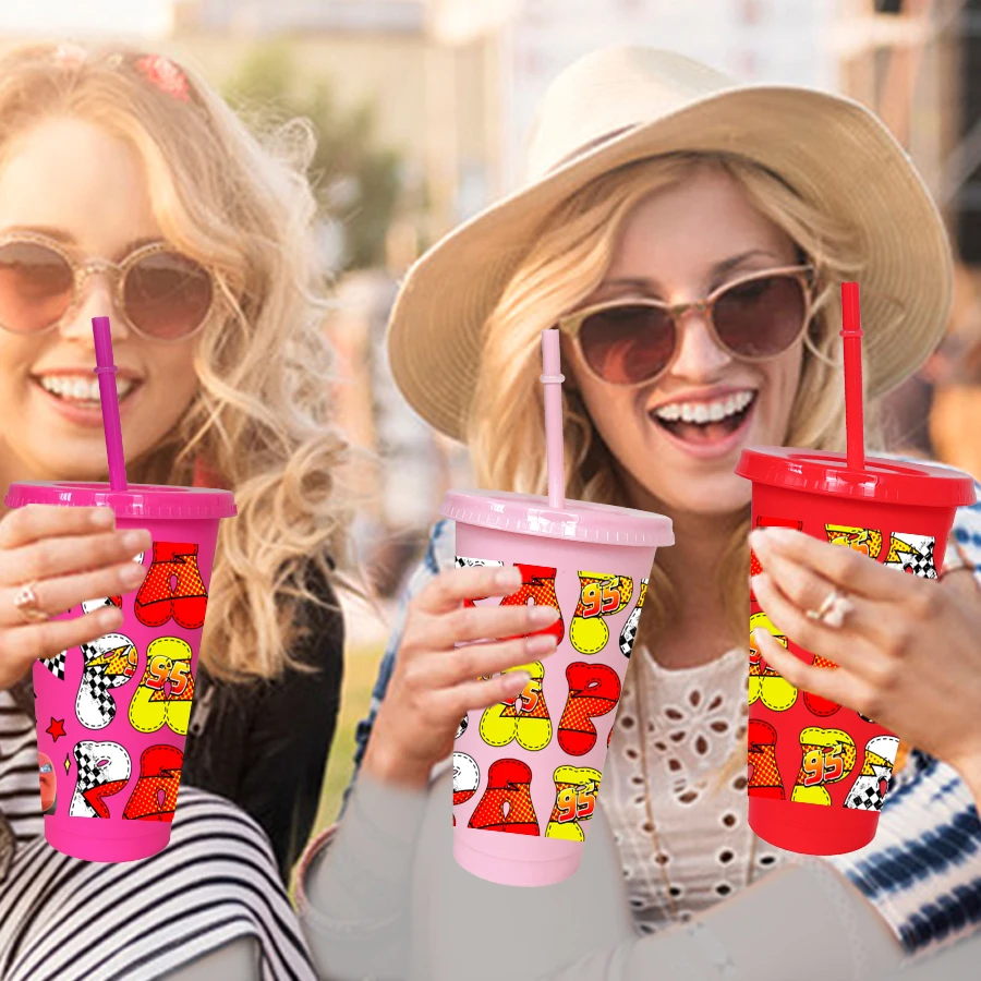 12 قطعة/الحزمة ديزني، لايتنينج ماكوين، سباق 26 أونصة بهلوان بلاستيكي ملون لحفلات أعياد الميلاد، أواني للشرب، كوب قهوة عصير #6