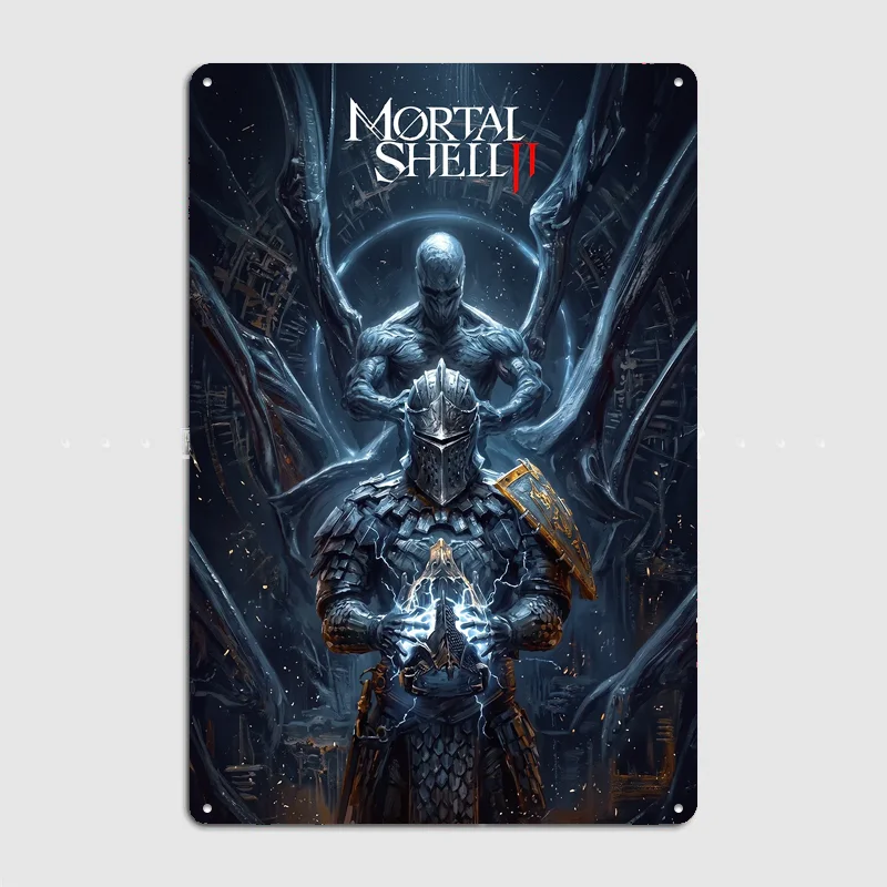 Mortal Shell 2 Dark Fantasy Poster Metal Posters Sign Bar Club Custom Bedroom Indoor Wall Decor Tin Room Decoration Home Decor