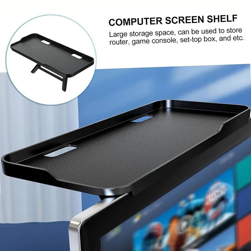 

Tv Top Shelf Screen Shelf Adjustable Tv Top Storage Bracket Computer Screen Shelf for Cellphone Stand Media Boxes Shower filter