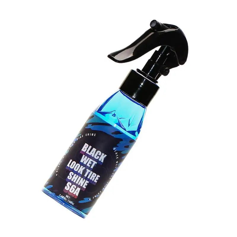 

High Gloss Tire Shine Car Tire Spray Wet Tire Dressing UV Protection Extreme Tire Shine Long-Lasting Cleaning Spray Black Shine