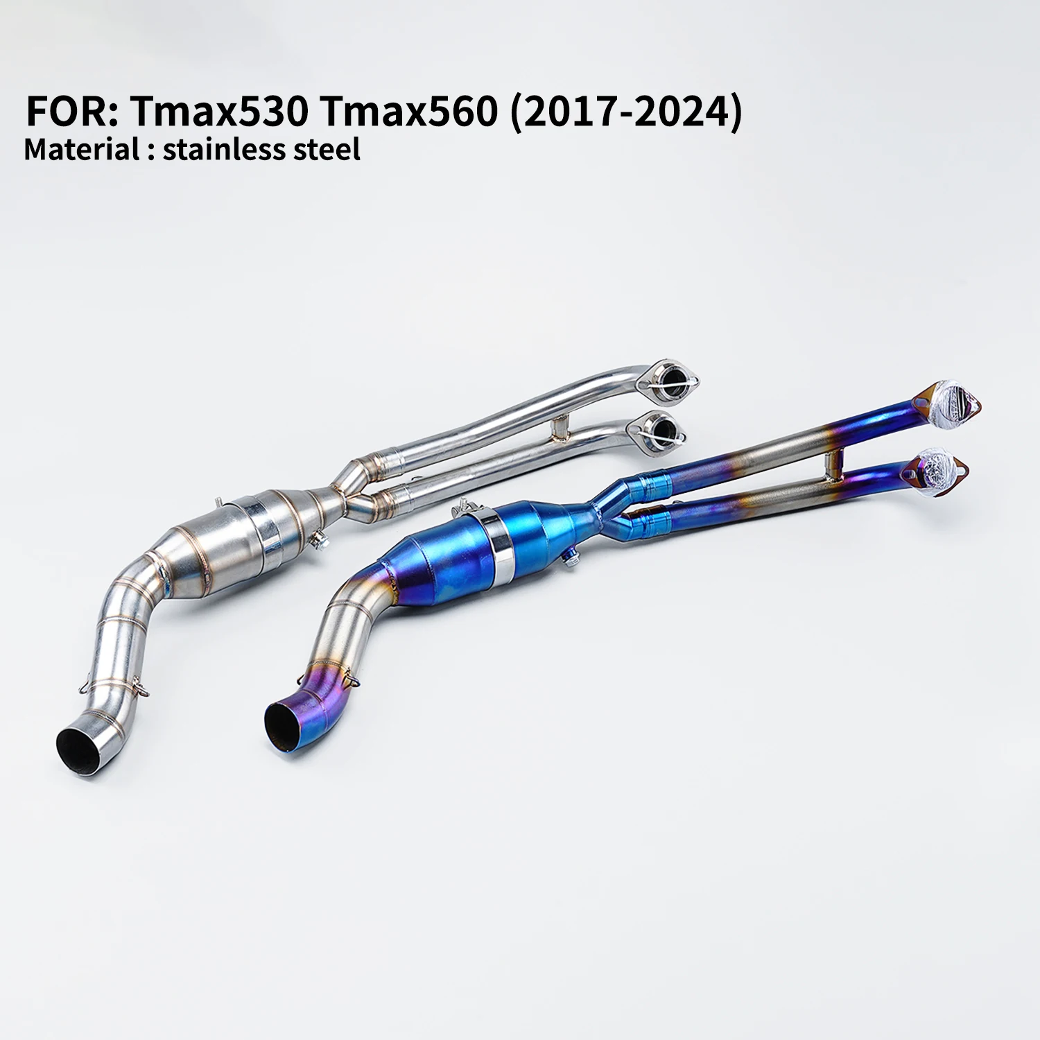 

for tmax530 560 2017-2024 Motorcycle Exhaust Slip-On full System Escape Front Link Pipe mid-section modification original head