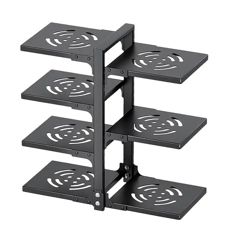 

Pot Rack Organizer Metal Pan Holder Pot Rack Multi-Layer Adjustable Storage Organizer Cookware Rack Holder For Kitchen Cabinet &