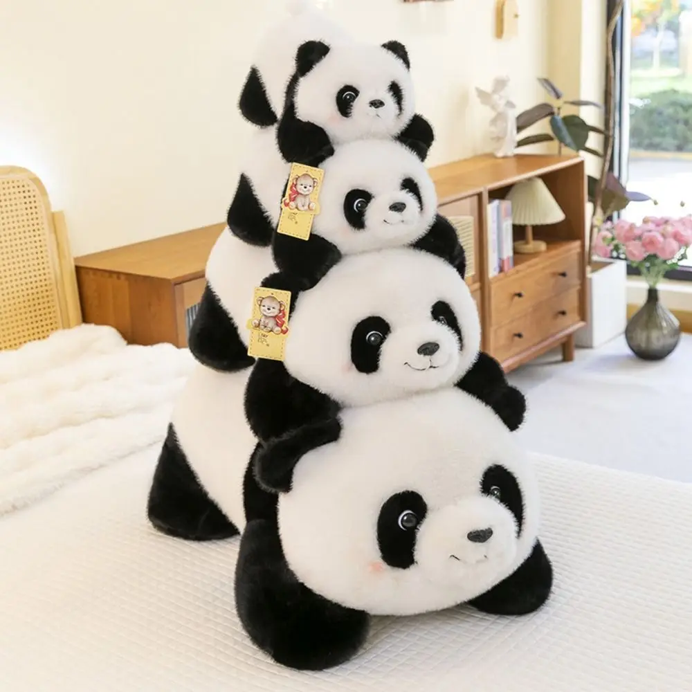 

Sitting Posture Panda Plush Toys Fluffy Cartoon Panda Stuffed Doll Lovely Crouching Posture Soft Panda Plush Doll