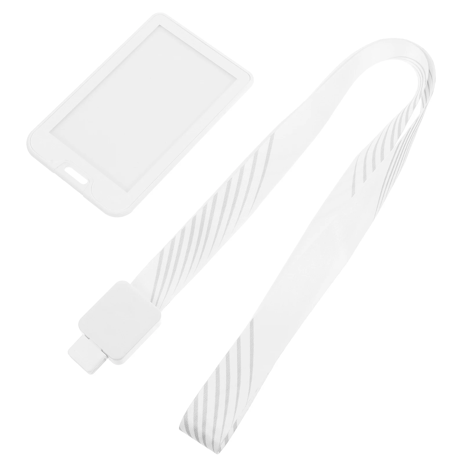 

Adjustable Lanyard Neck Strap Badge Holder ID Card Sleeve Clear Protective Cover Snap Closure for Nurses Students Workers Staff