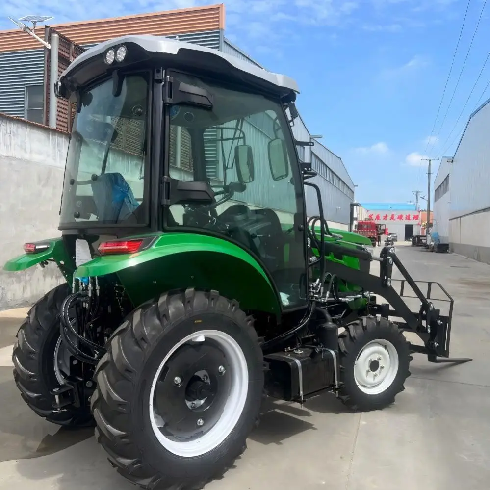 Four 4X4 Wheel Compact Tractor 70Hp Diesel Farm Garden Mini Tractors With Optional Attachments Ce