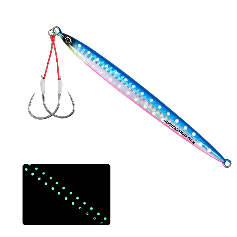 JIGGING PRO Gekito Jig Strike 45g 65g 85g Weitwurf-Jigs Metall-Jig Angelköder für Küsten- und Bootsangeln Meerwasser-Angelköder 6