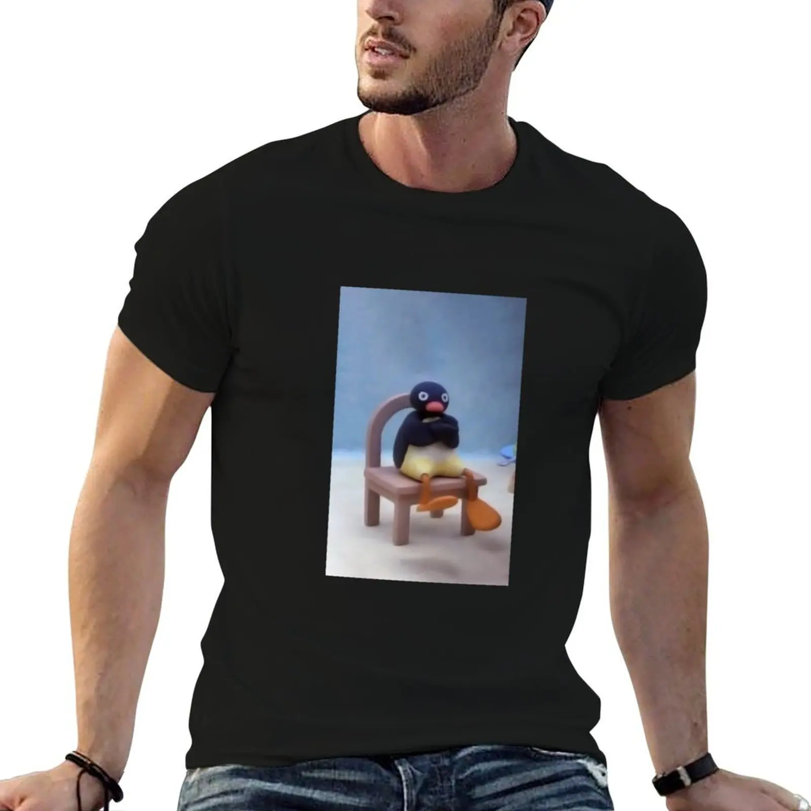 

Angry Pingu Classic TShirt2209 T-Shirt man t shirt designer black cotton t-shirt plain for man package T-Shirt