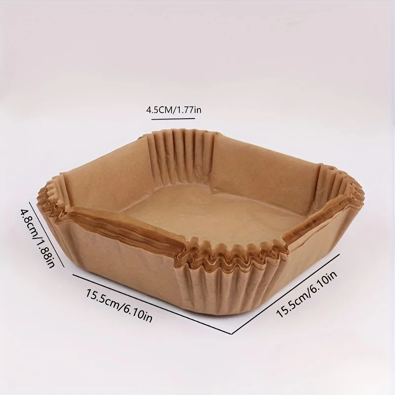 100pcs Non Stick Baking Paper Pads, Suitable for Air Fryers, Ovens, Microwaves, Baking Cookies and Pastry Paper image 4