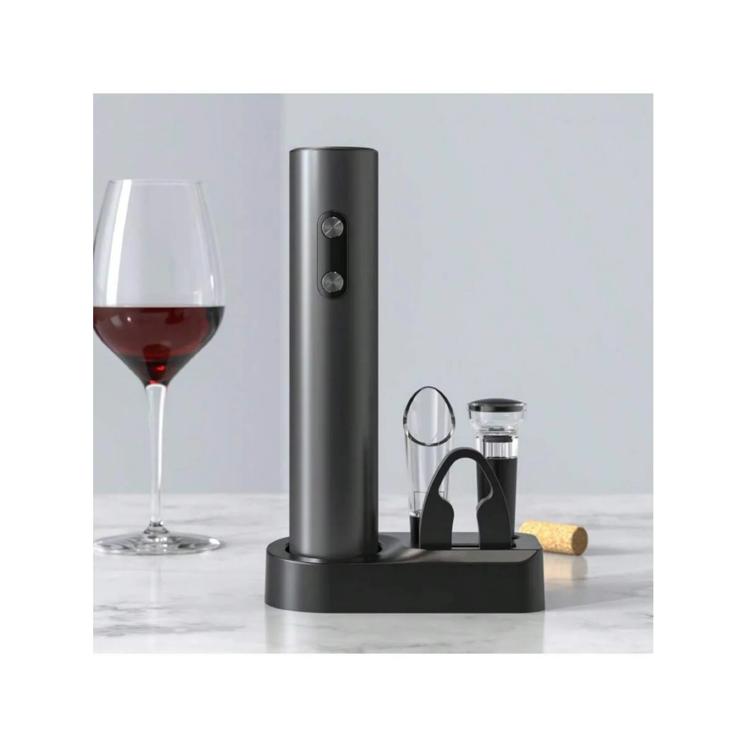 Bottle Opener, Perfect For Parties And Wine Enthusiasts - Kitchen Accessory Gift, Opening Wine, Easy To Store, Battery-Opera